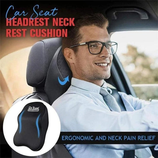 Memory Foam Car Headrest Cushion – Neck & Lumbar Support Pillow