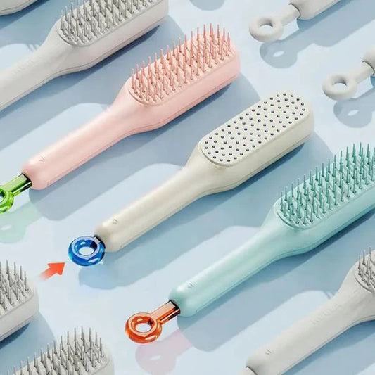 Self-Cleaning Magic Hair Brush | One-Click Telescopic Comb