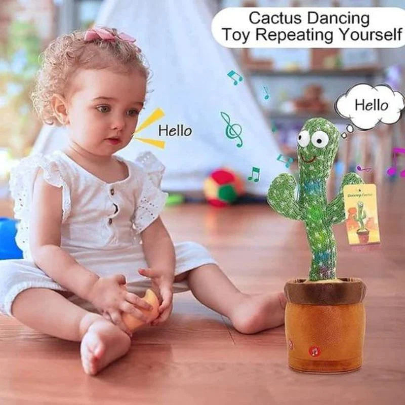 Dancing & Talking Cactus Toy | Rechargeable Musical Plush for Kids