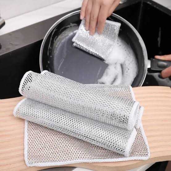 Metal Wire Dishwashing Cloth | Non-Scratch Cleaning Rag