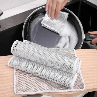 Metal Wire Dishwashing Cloth | Non-Scratch Cleaning Rag