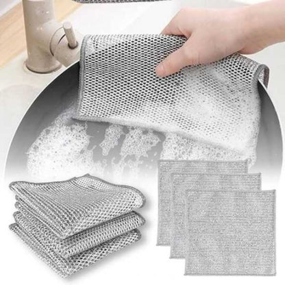 Metal Wire Dishwashing Cloth | Non-Scratch Cleaning Rag