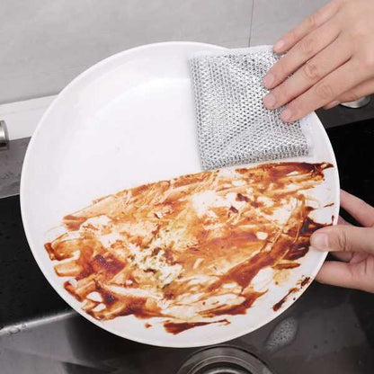 Metal Wire Dishwashing Cloth | Non-Scratch Cleaning Rag